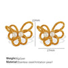 Pearl Earrings 316L Stainless Steel Electroplating Fashion Design For Women