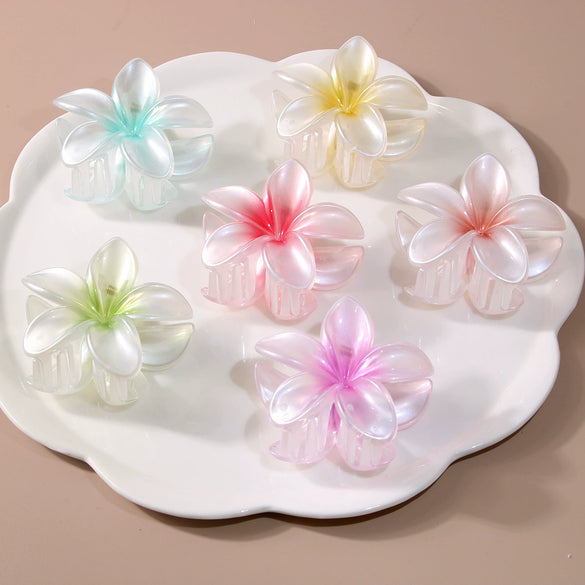 Pearl Flower Hair Clip Baking Varnish Women's Plant Flowers Style