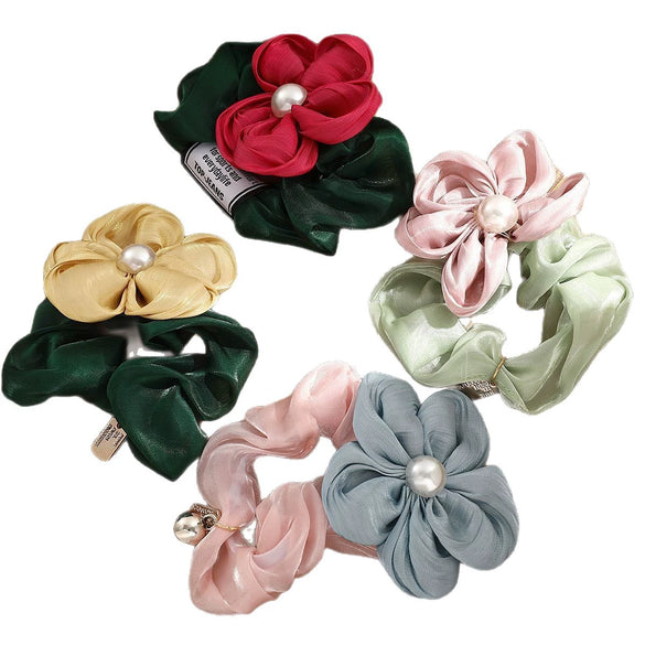 Pearl Flower Handmade Highend Elastic Women's Hair Band Hair Accessory