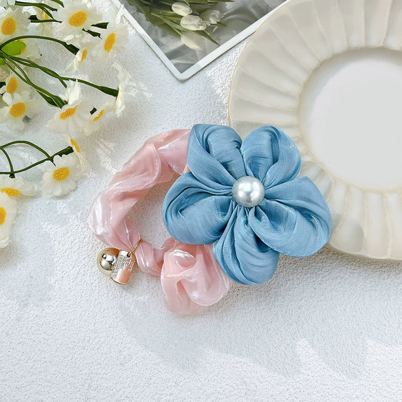 Pearl Flower Handmade Highend Elastic Women's Hair Band Hair Accessory