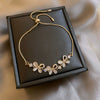 Pearl Flower Light Luxury Women's Bracelet Real Gold Electroplated