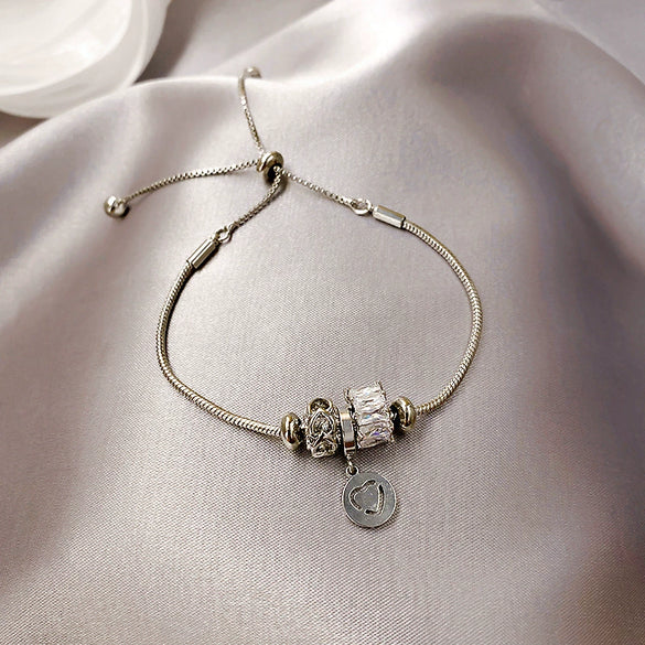 Pearl Flower Light Luxury Women's Bracelet Real Gold Electroplated