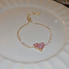 Pearl Flower Light Luxury Women's Bracelet Real Gold Electroplated