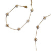 Pearl Flower Necklace Waist Chain Anklet Set Titanium Steel Goldplated Stainless Steel Colorpreserving