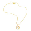 Pearl Flower Necklace With Heart Shape Pendant Copper Zircon Electroplated For Women