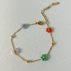 Pearl Flower Titanium Steel Necklace Waist Chain Anklet Set Goldplated Stainless Steel Color Preservation Twist Chain