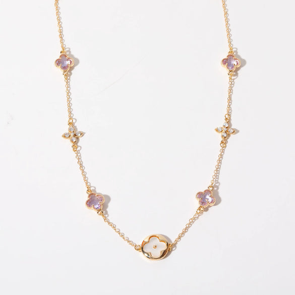 Pearl Flower Titanium Steel Necklace Waist Chain Anklet Set Goldplated Stainless Steel Color Preservation Twist Chain