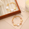 Pearl Geometric Baroque Bracelet Electroplated For Women