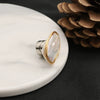 Pearl Geometric Baroque Brooch For Women With Electroplating And Magnetic Suction Buckle