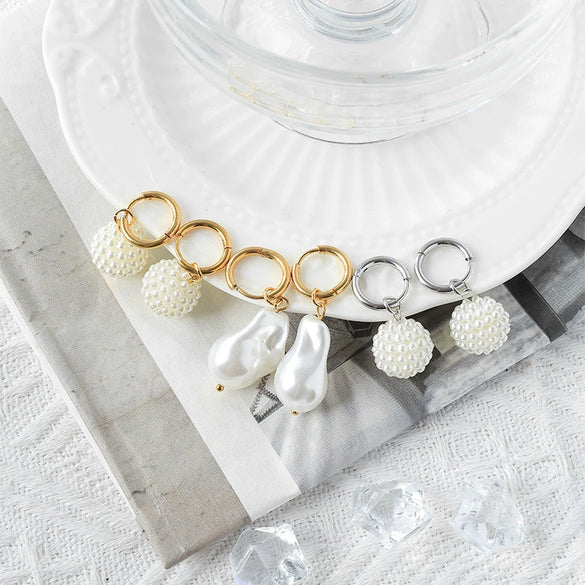 Pearl Geometric Retro Earrings For Women