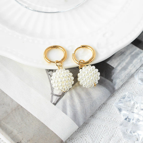 Pearl Geometric Retro Earrings For Women