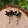 Pearl Geometric Retro Electroplated Earrings Highend Light Luxury Jewelry Wholesale