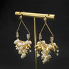 Pearl Geometric Retro Electroplated Earrings Highend Light Luxury Jewelry Wholesale