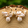 Pearl Geometric Retro Electroplated Earrings Highend Light Luxury Jewelry Wholesale