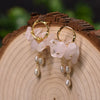 Pearl Geometric Retro Electroplated Earrings Highend Light Luxury Jewelry Wholesale