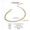 Pearl Geometric Stainless Steel Double Layer Anklet For Women Light Luxury Jewelry