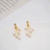 Pearl Geometric Style Handmade Women's Midlength Earrings