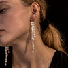 Pearl Geometric Tassel Long Asymmetric Women's Ear Jewelry