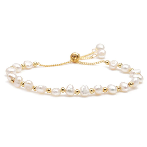 Pearl Geometric Woven Bracelet