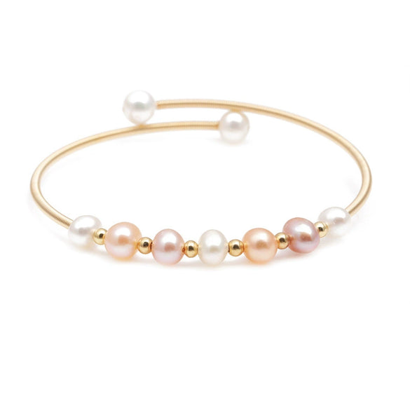 Pearl Geometric Woven Bracelet