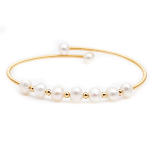 Pearl Geometric Woven Bracelet