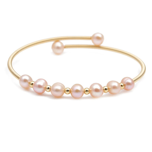 Pearl Geometric Woven Bracelet