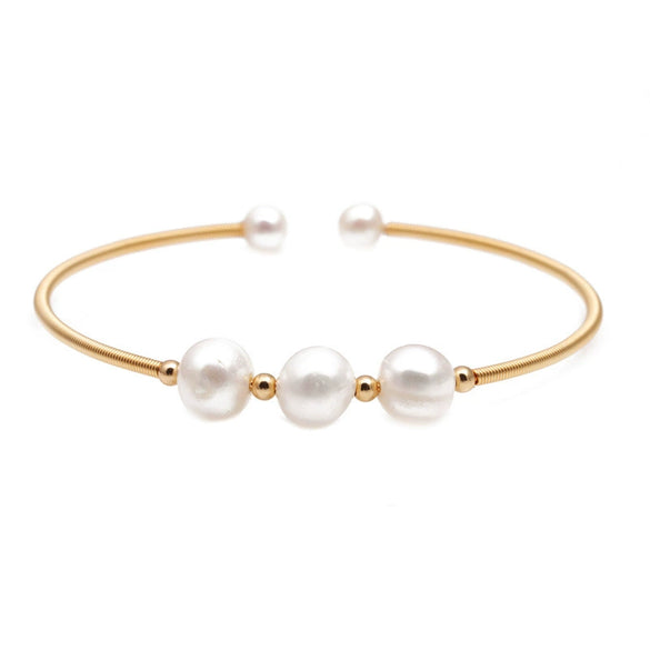 Pearl Geometric Woven Bracelet