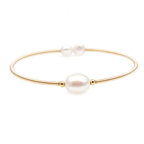 Pearl Geometric Woven Bracelet