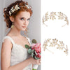 Pearl Hair Band Handmade Light Luxury Geometric Leaf Headdress For Women As Party Wedding Gift