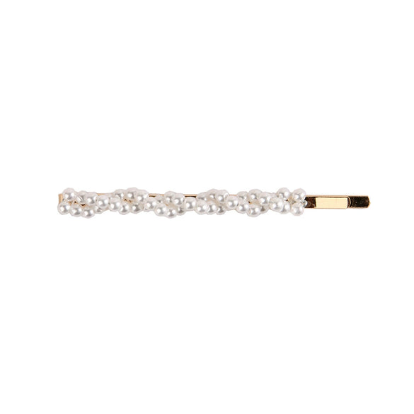 Pearl Hairpin Handmade Minimalist Geometric Side Clip Hair Accessory For Women