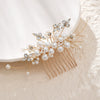 Pearl Handmade Flower Hair Comb For Women Bridal Hair Accessories