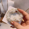 Pearl Handmade Geometric Dualpurpose Hair Ring Bracelet And Head Rope For Women