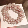 Pearl Handmade Geometric Dualpurpose Hair Ring Bracelet And Head Rope For Women