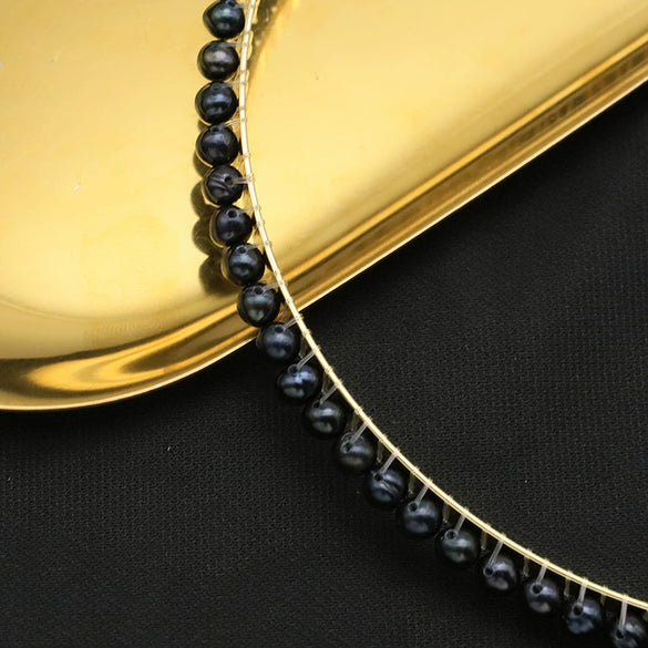Pearl Handmade Geometric Hair Hoop Electroplated Women's Hair Accessories
