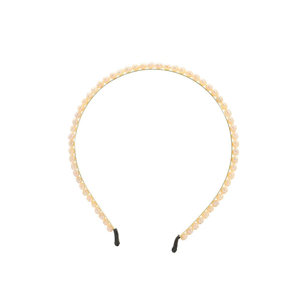 Pearl Handmade Geometric Hair Hoop Electroplated Women's Hair Accessories