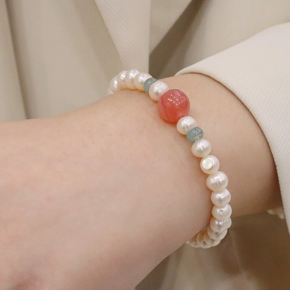 Pearl Handmade Geometric Style Bracelet