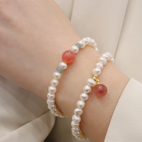 Pearl Handmade Geometric Style Bracelet