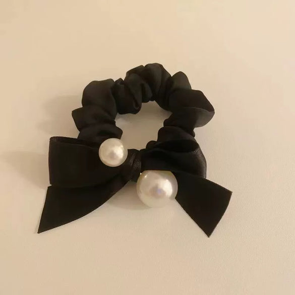 Pearl Handmade Hair Ring Bowknot Hair Accessories For Girls