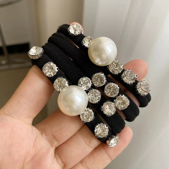Pearl Handmade High Elastic Hair Rope Headwear For Women