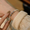Pearl Handmade Natural Geometric Style Adjustable Bracelet For Women
