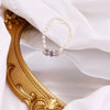Pearl Handmade Natural Geometric Style Adjustable Bracelet For Women