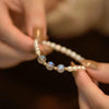 Pearl Handmade Natural Geometric Style Adjustable Bracelet For Women