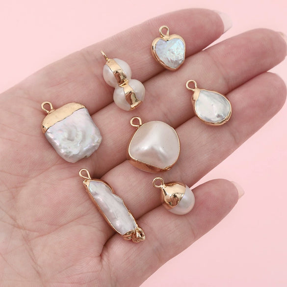 Pearl Heart Shaped Handmade Beaded Hanging Bracelet And Necklace