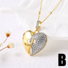Pearl Heart Shell Pendant Necklace Copper Geometric Electroplated Simple Style For Women