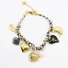 Pearl Heartshaped Pendant Bracelet Electroplating Women's Minimalist Style
