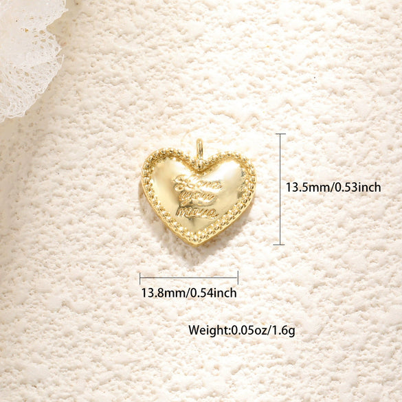 Pearl Heartshaped Pendant Jewelry Accessories Copper Electroplating Baroque Sweet Style
