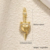 Pearl Heartshaped Pendant Jewelry Accessories Copper Electroplating Baroque Sweet Style
