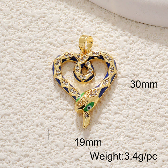 Pearl Heartshaped Pendant Jewelry Accessories Copper Electroplating Baroque Sweet Style