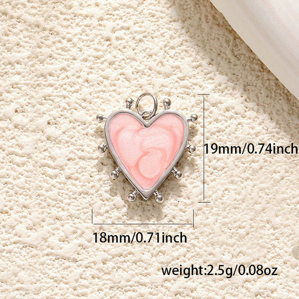 Pearl Heartshaped Pendant Jewelry Accessories Copper Electroplating Baroque Sweet Style