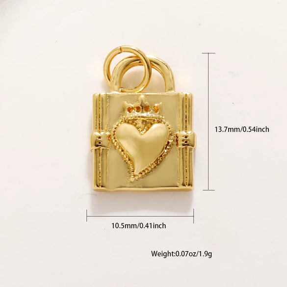 Pearl Heartshaped Pendant Jewelry Accessories Copper Electroplating Baroque Sweet Style